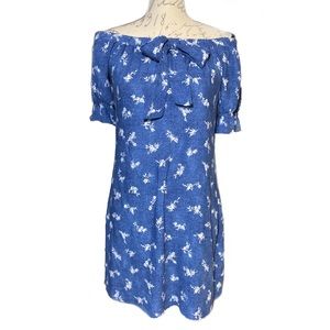 Papaya Women’s Floral Slip on Off Shoulder Mini dress Size Small